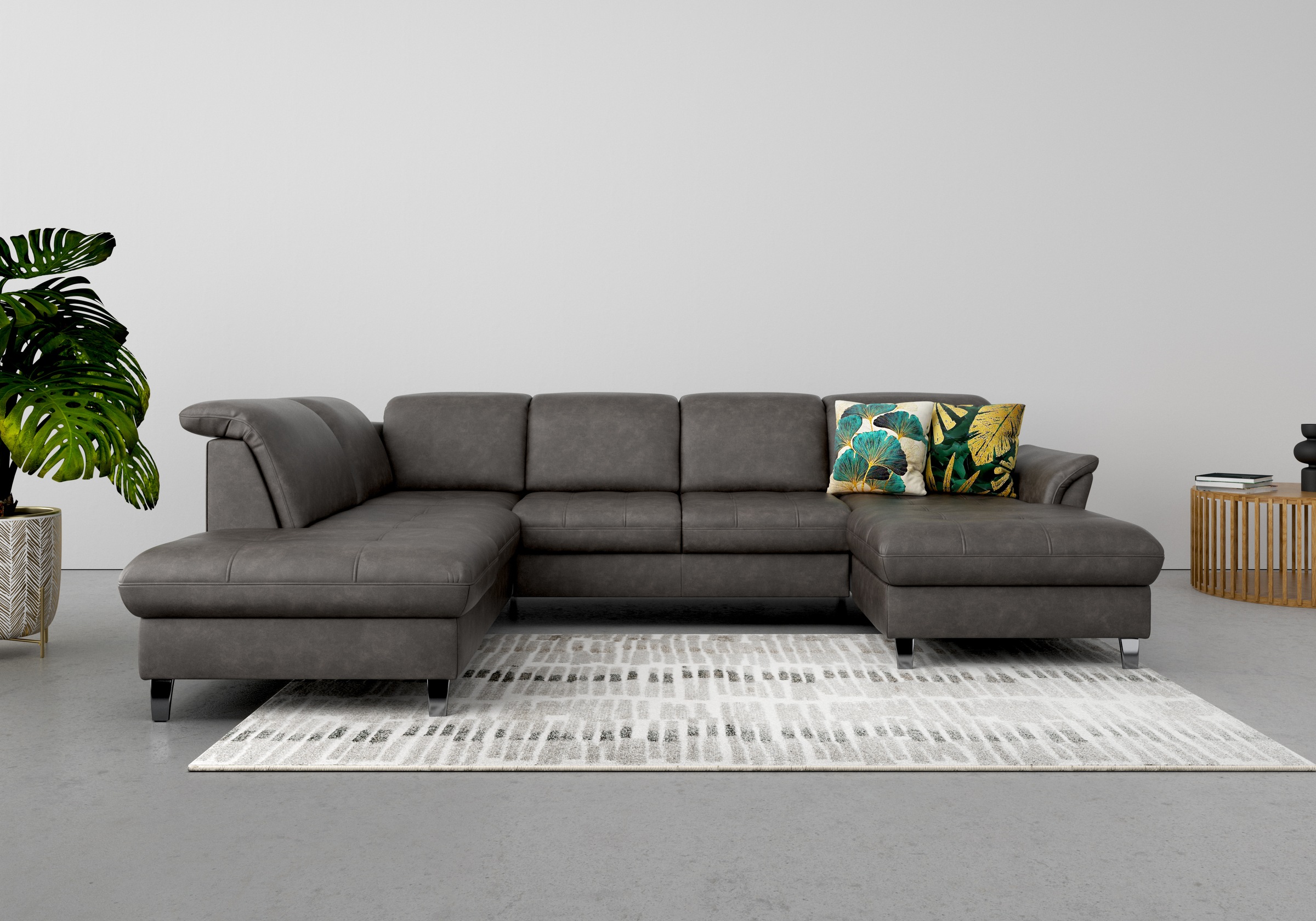 sit&more Wohnlandschaft »Maggiore U-Form« wahlweise mit Kopfteilverstellung, Bettfunktion und Stauraum