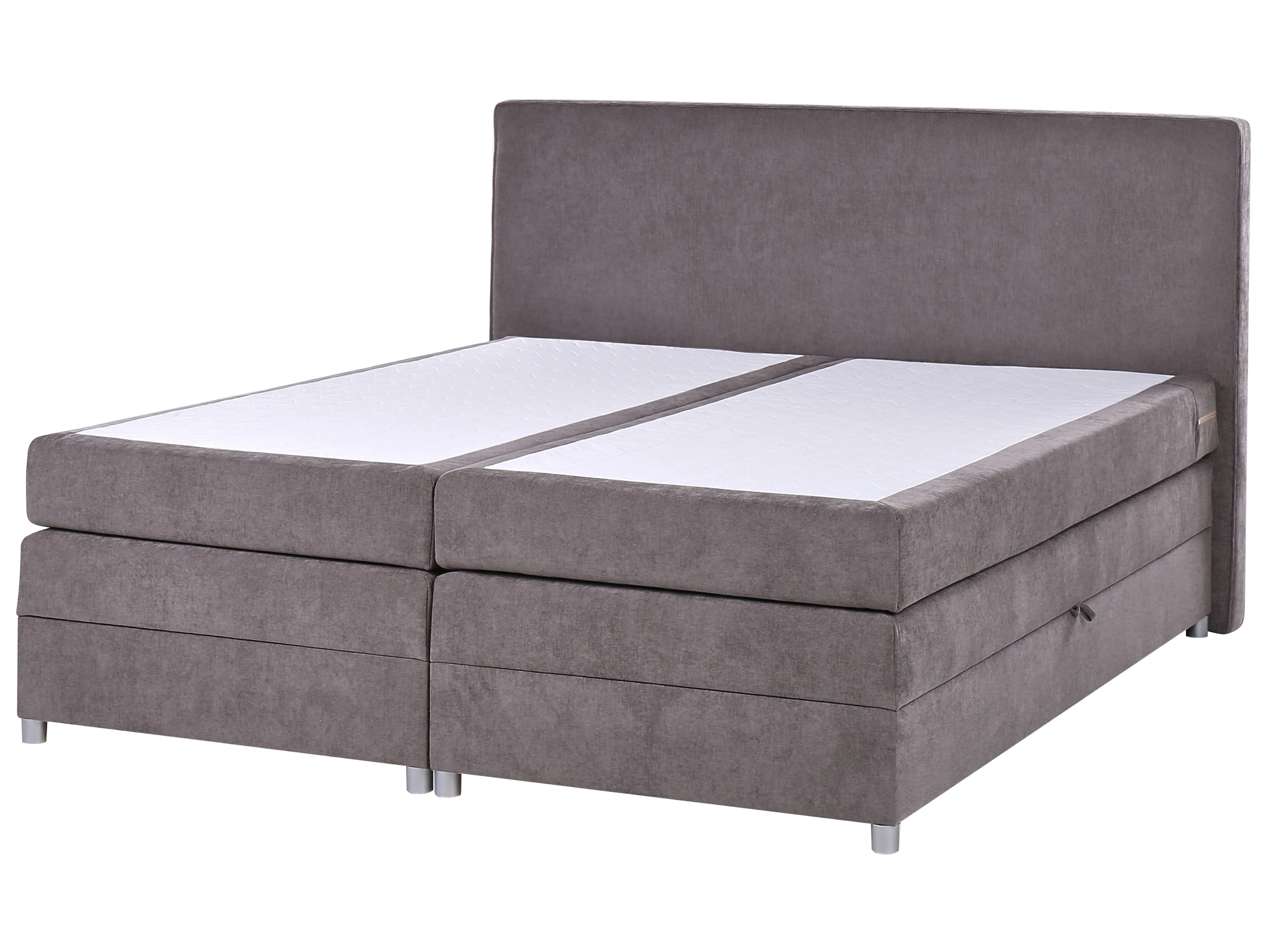 Boxspring met opbergruimte Stof MINISTER 180 x 200 cm Taupe