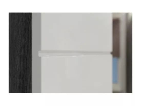 Colonne de salle de bain SCOTT – 4 portes et 1 tiroir – Gris foncé et blanc – 74x191x31 cm