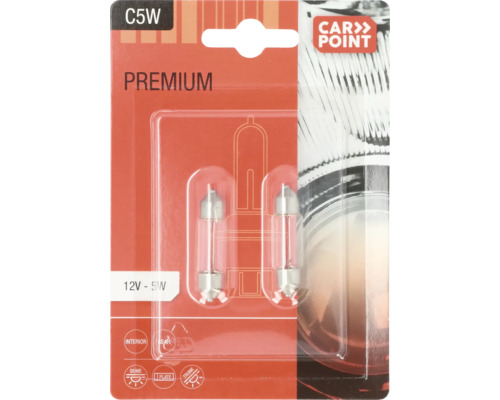 Carpoint Premium autolampen 12V lamptype C5W verpakking = 2 stuks