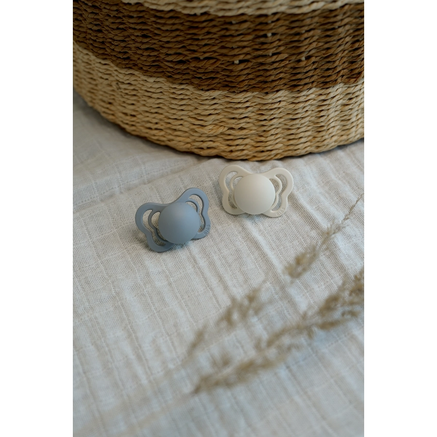 BIBS® Schnuller Couture Cloud  Steel Blue Silikon 0-6 Monate, 2 Stk.
