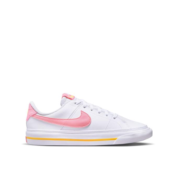 NIKE COURT LEGACY BIG KIDS SHOES WHITE-CORAL-CHALK-LASER-ORANGE