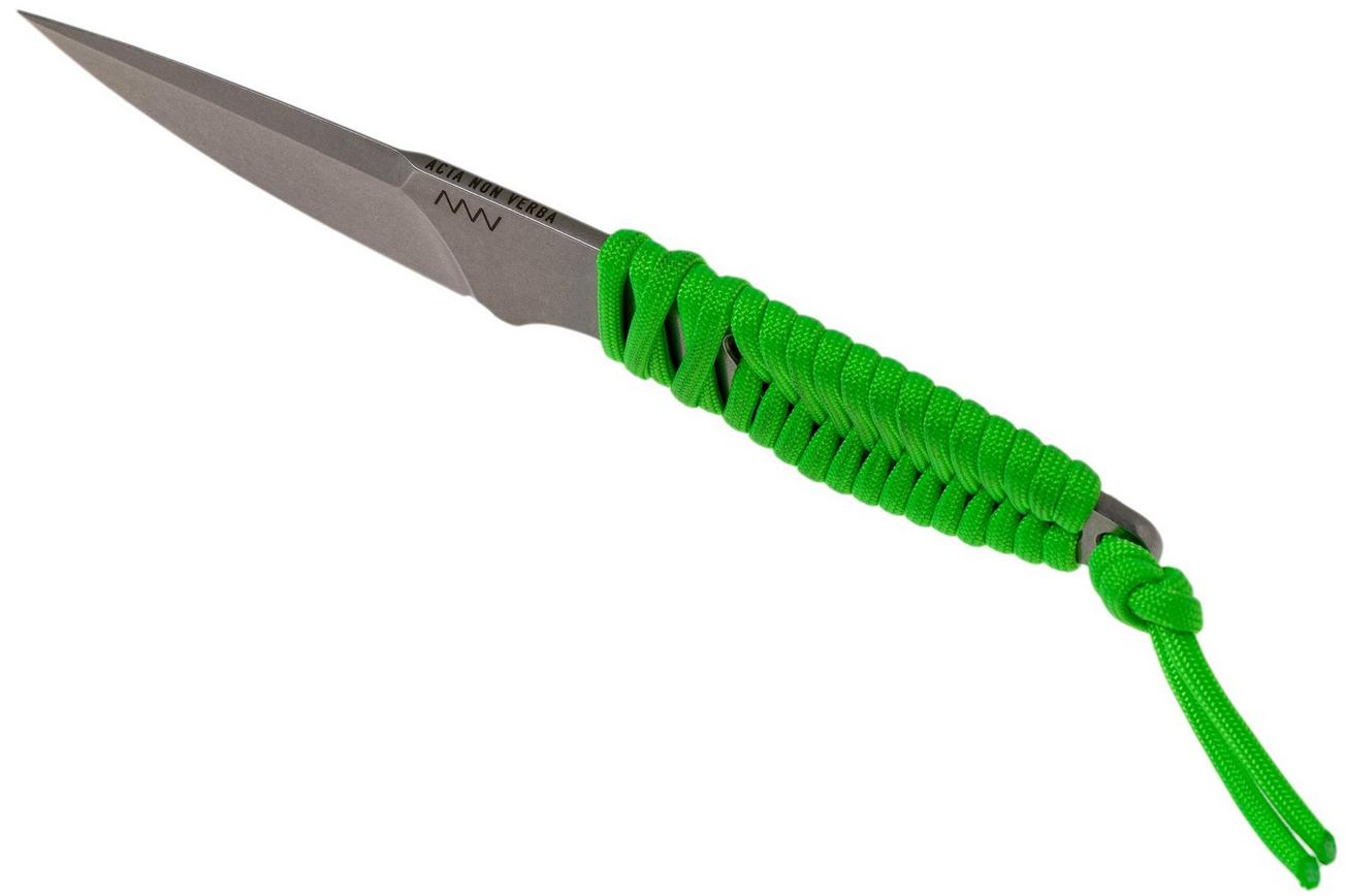 ANV P100 Sleipner, Neon Green Paracord, ANVP100-009, Black Kydex Sheath, nekmes