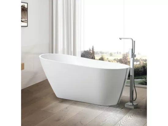 Baignoire îlot design ovale OPRAH blanche 140 cm