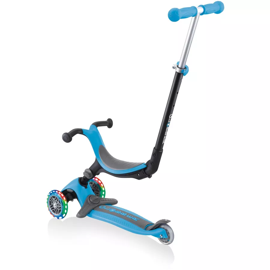 GLOBBER GO-UP FOLDABLE PLUS LIGHTS hellblau - mit Leuchtrollen