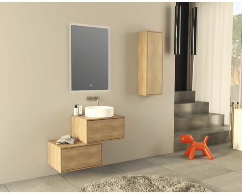 Jungborn QUATTRO/NOVE 61 x 46 cm Tabakseiken wastafelblad zonder uitsparing