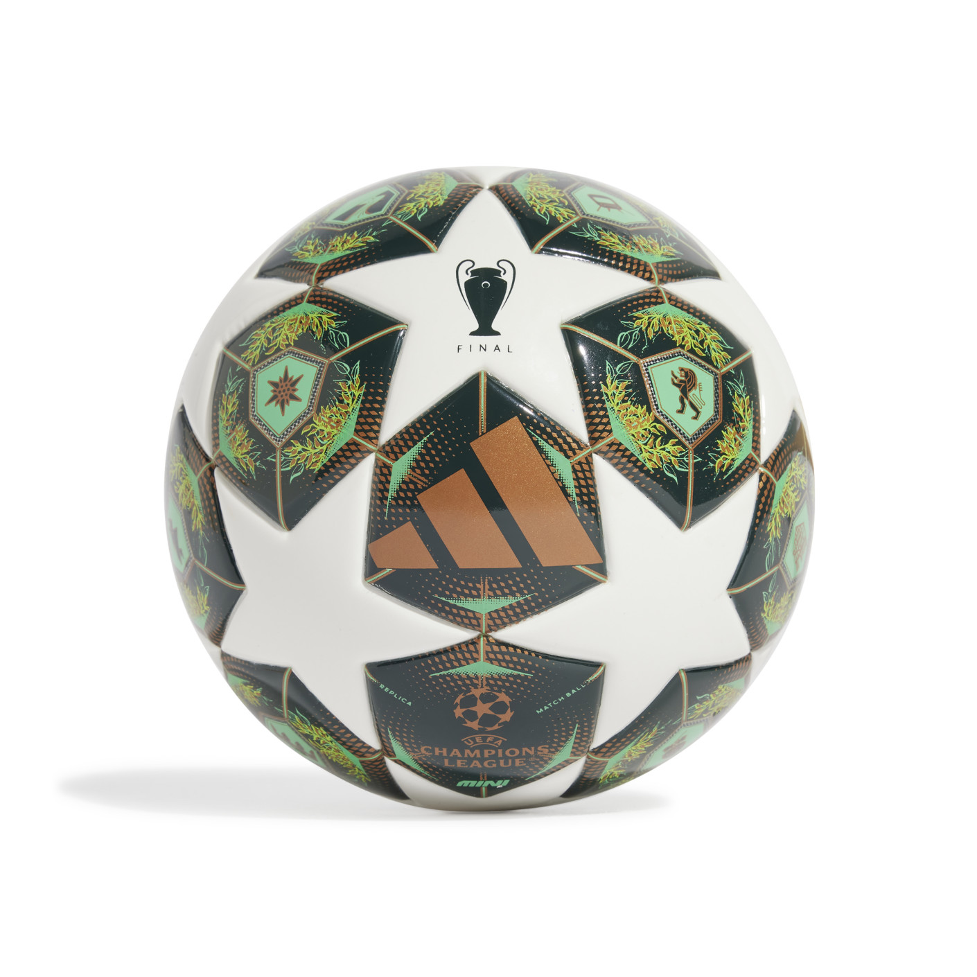 Adidas UEFA Champions League Mini Voetbal Maat 1 2024-2025 Groen Wit Brons