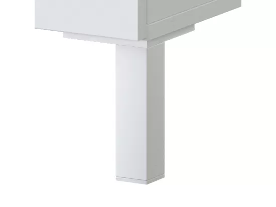 Buffet meuble cuisine 4 portes + tiroir coloris blanc artic / chêne canadien - Hauteur 186 cm x Longueur 72 cm x Profondeur 40 cm