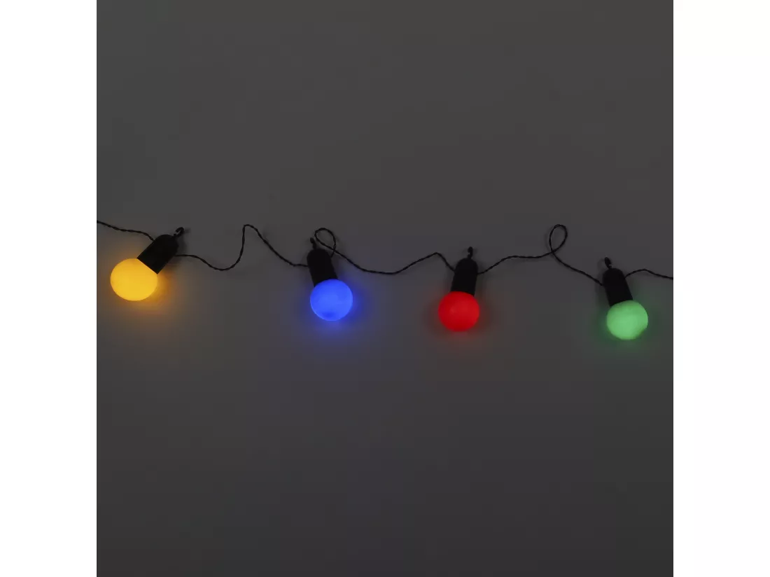 Guirlande Solaire Ampoules 4 Couleurs 20 Leds M6