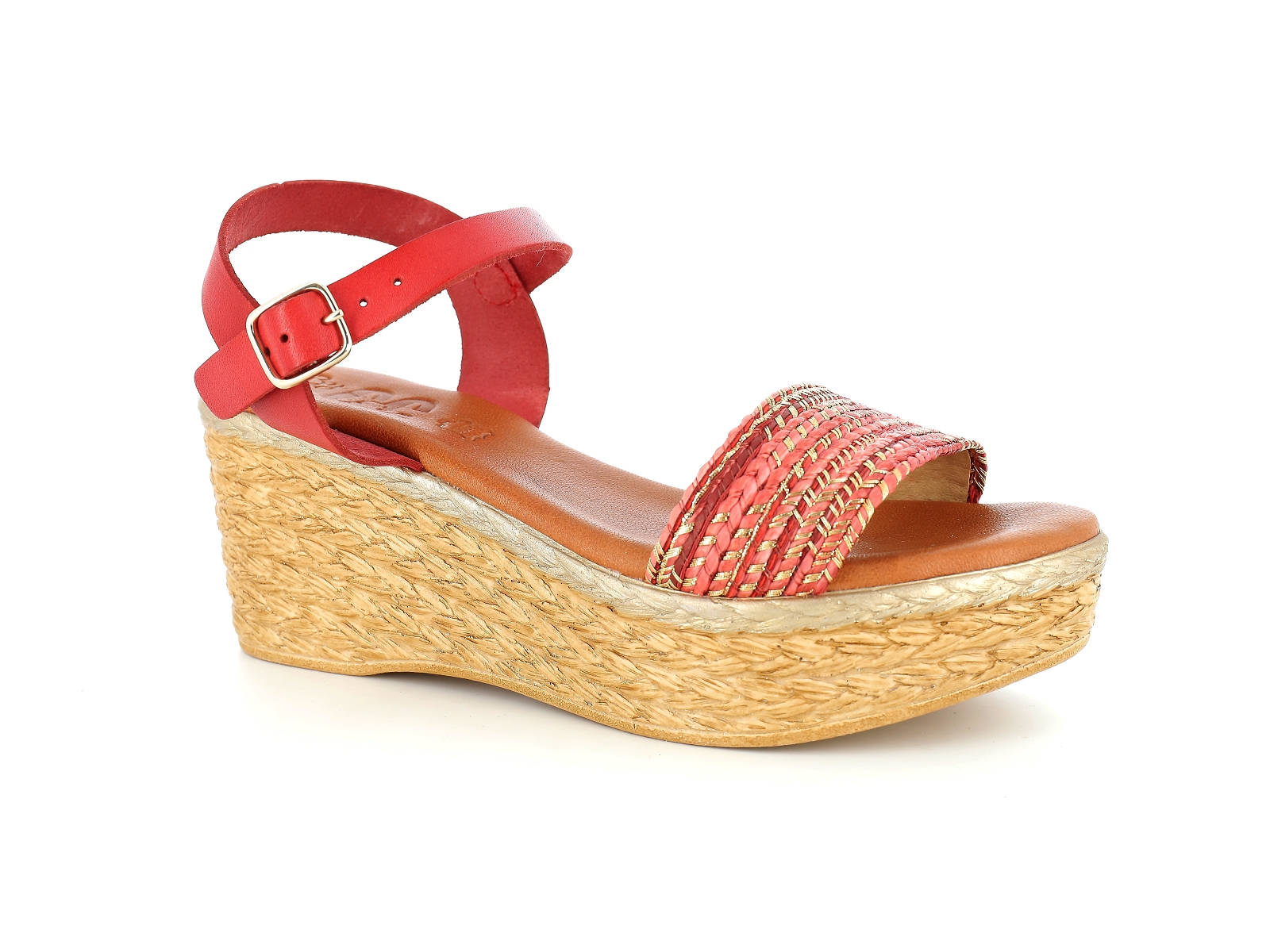 Chaussures du chateau-64386 Matières combinées Rouge