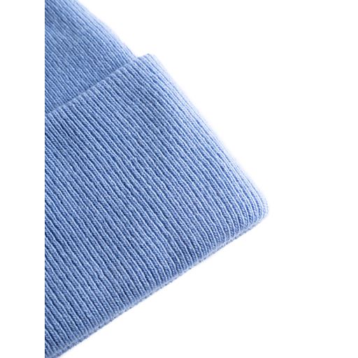 Knowledge Cotton Apparel Double Layer Rib Beanie, Dusty Blue Melange, One size