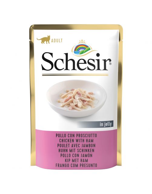 Schesir Cat Maaltijdzakjes Adult In Gelei 85 g - Kattenvoer
