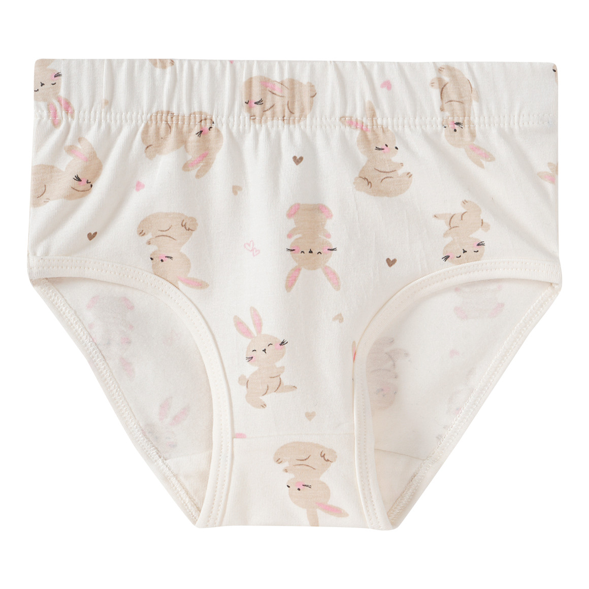 Topomini 3 Baby Slips mit Hasen-Allover rosa / cremeweiss