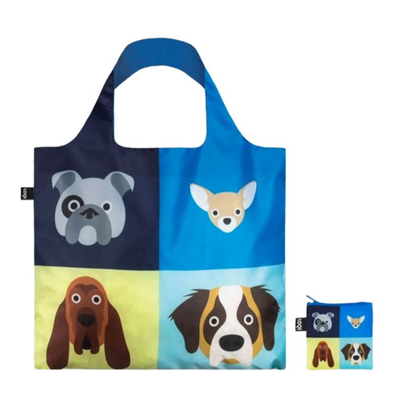 Sac shopping pliable avec pochette zip 50cm Dogs de Stephen Cheetham