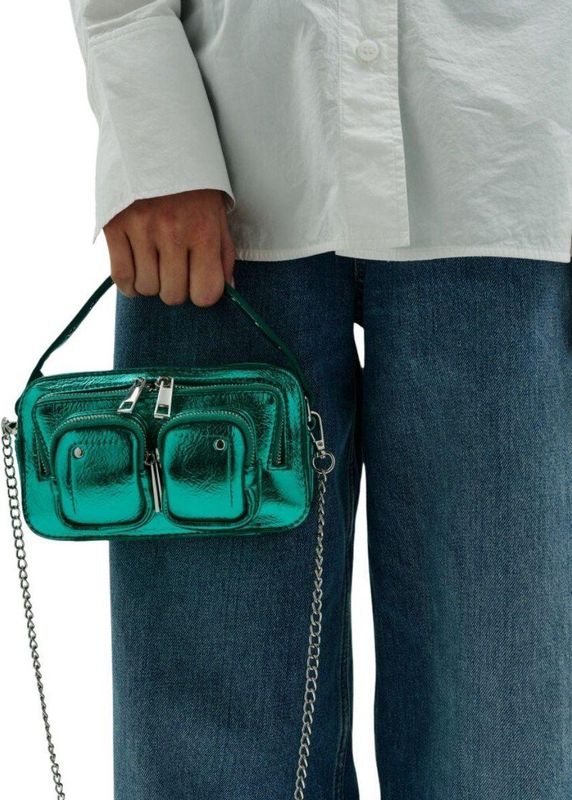 Nunoo Kleine Crossbodytas / Schoudertas Dames Helena Recycled Cool Groen