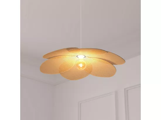 Lampe Suspension Pétales en Bambou 