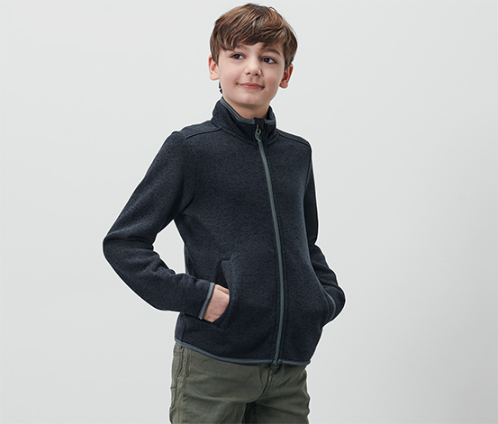 Kinder-Strickfleecejacke