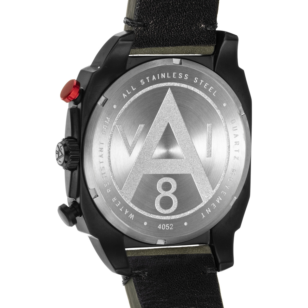 Montre AVI-8 homme chronographe acier noir cuir