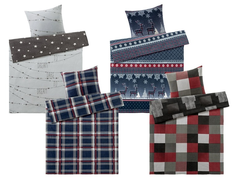 Draaibaar microvezel-fleece beddengoed 140 x 200 cm