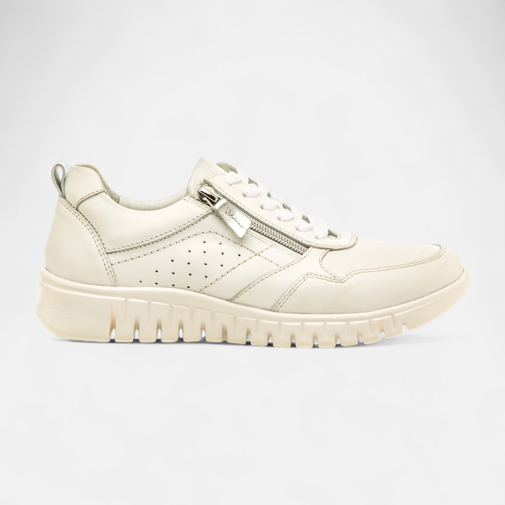 Baskets basses Femme en cuir blanc
