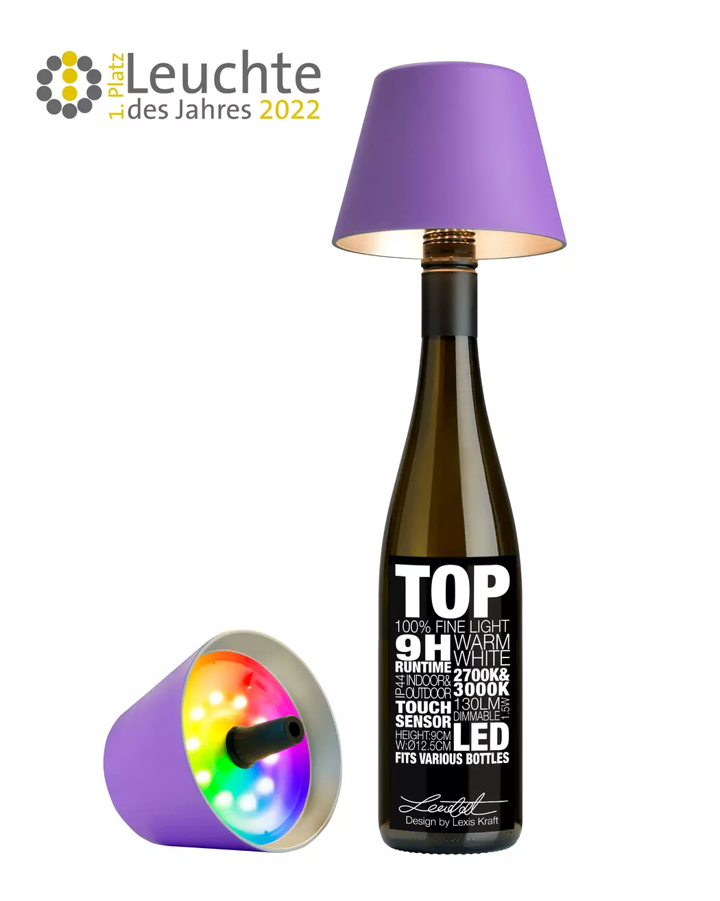 LED-Akku-Flaschenaufsatz Top 2.0