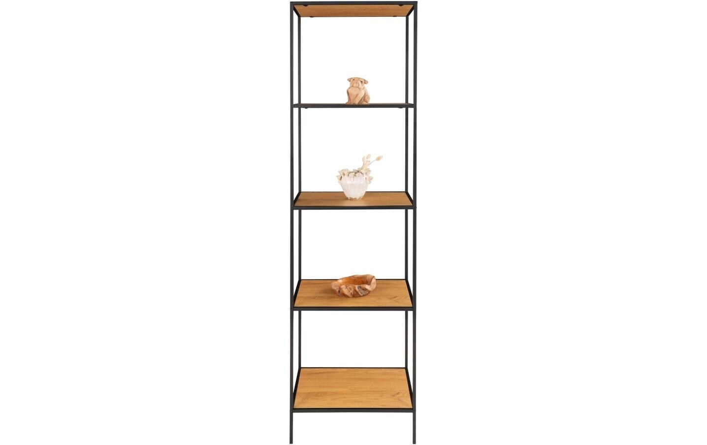 Regal Vita 170 x 51 cm, Nature/Schwarz<br>Standregal mit fünf Ablagen