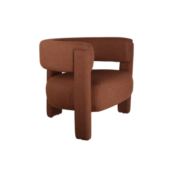 Fauteuil Theo-Bert Pot terracotta stof