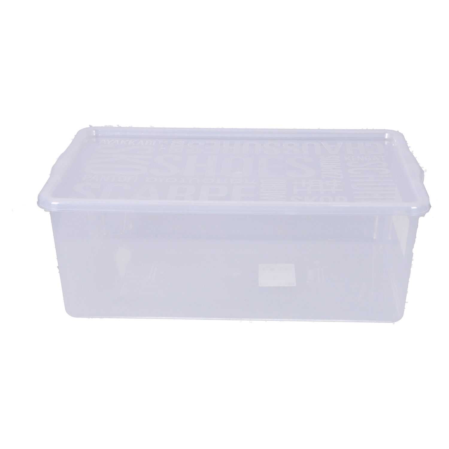 Schuhbox groß 9,5L transparent, mit Deckel