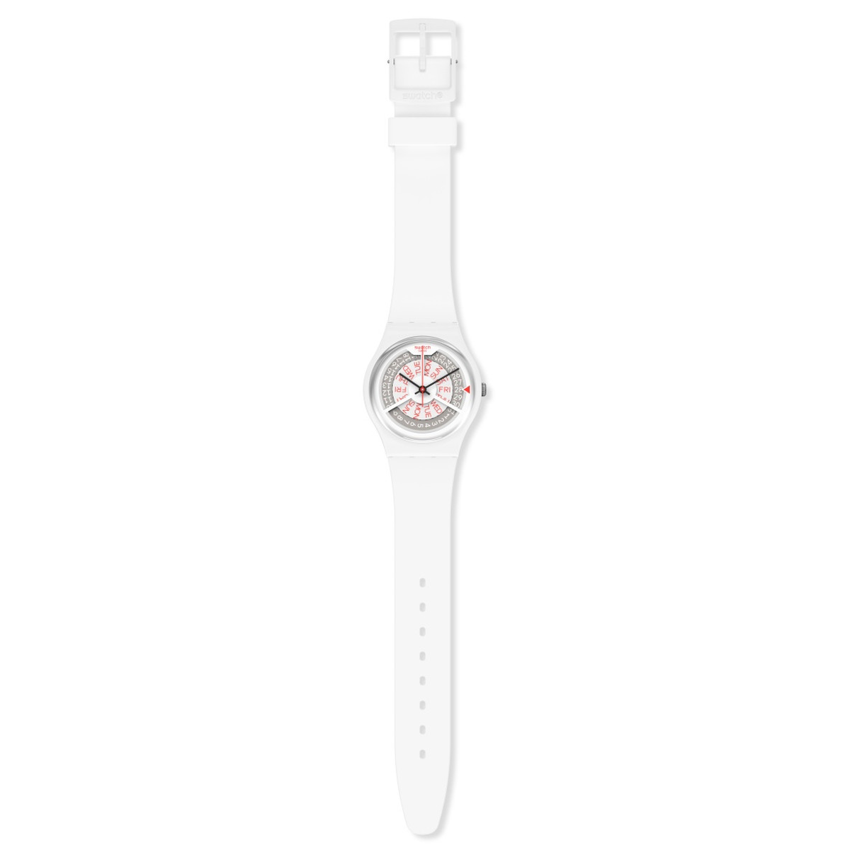 Montre Swatch mixte plastique et silicone blanc