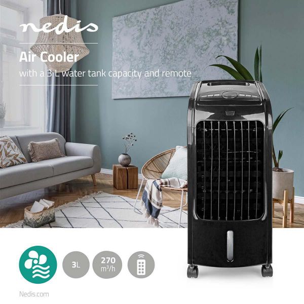 Nedis Refrigerador De Ar C/ Comando Cool115cbk - 3L 270m3/h