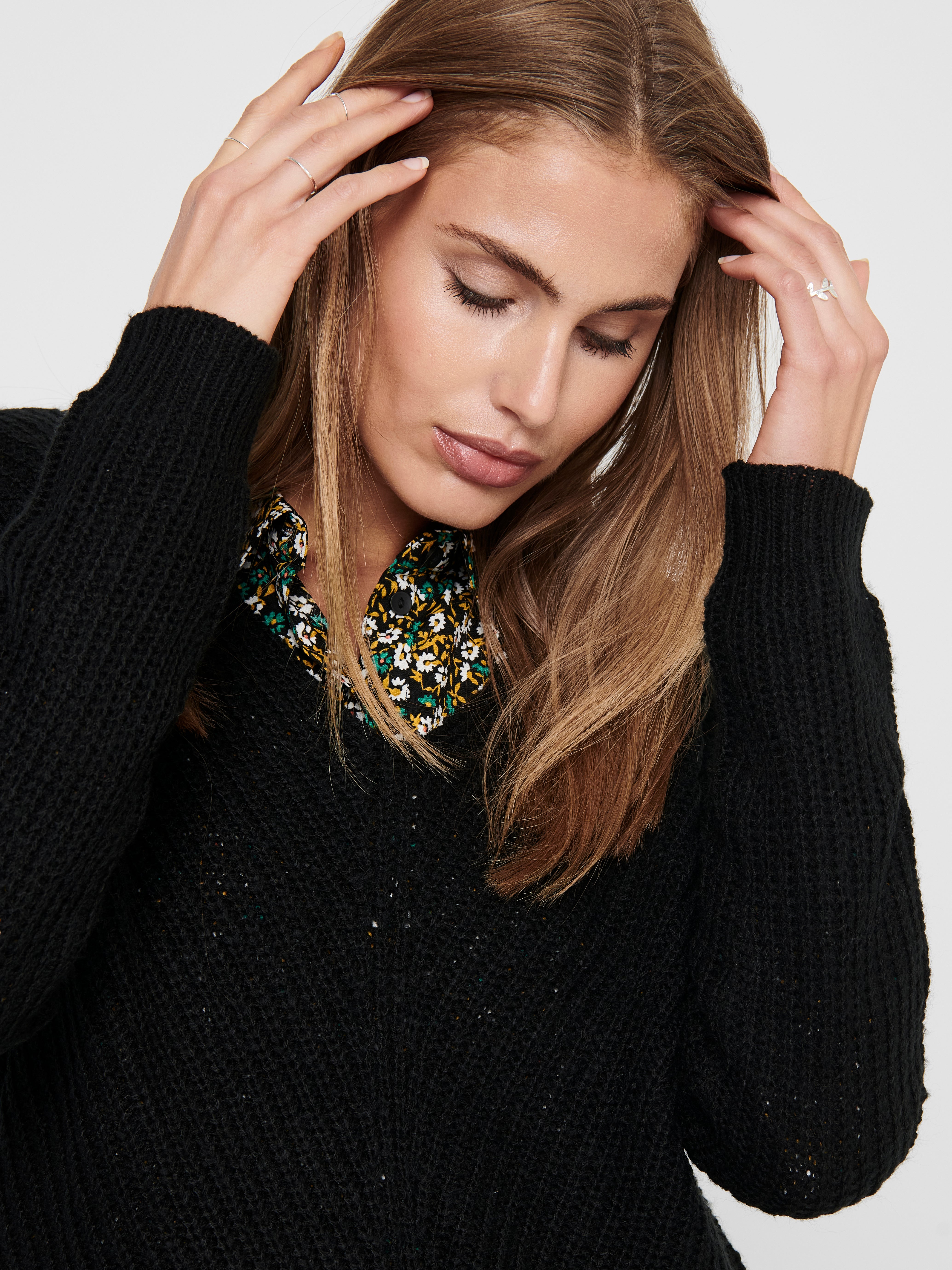 JDYNEW Strickpullover Black