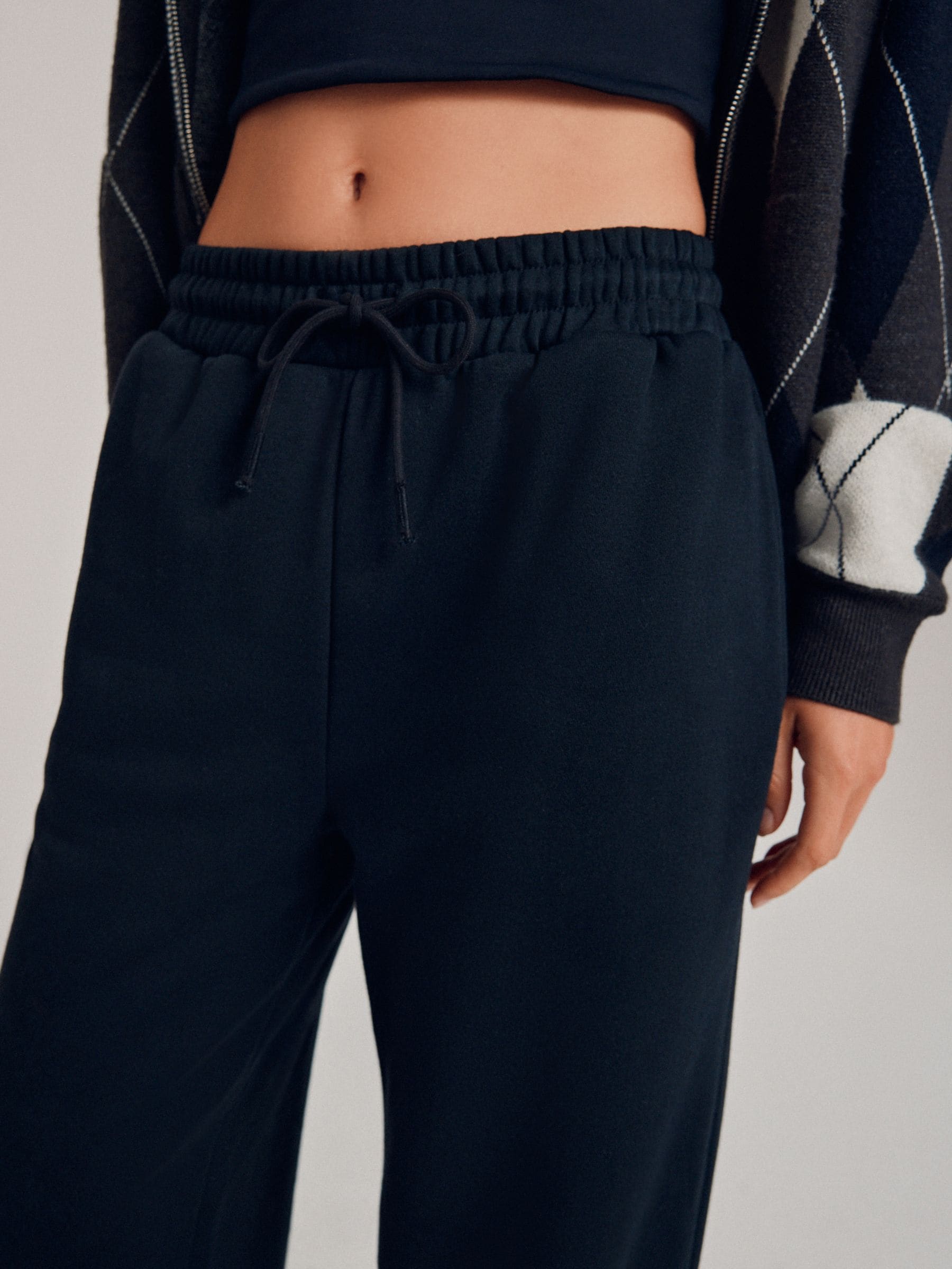 Zwart - Essential Wide Leg Jersey Joggers