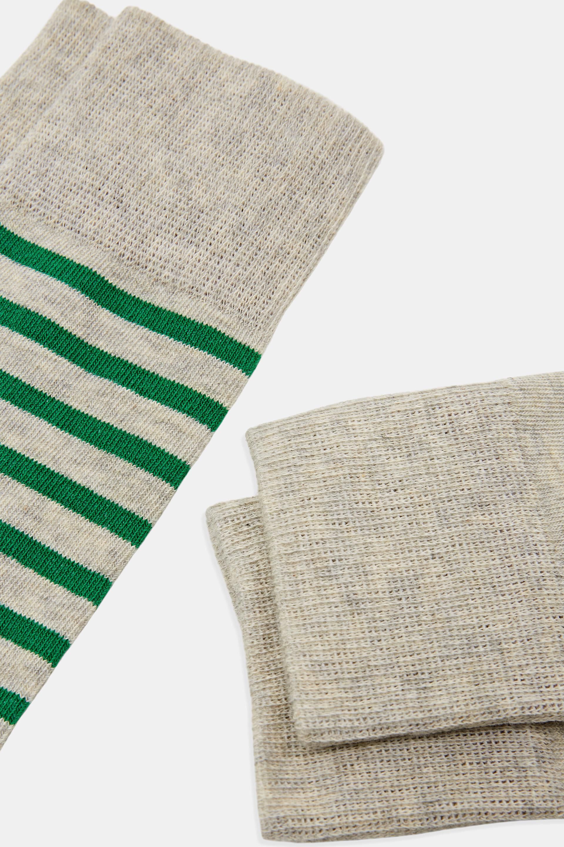 Lot de 2 paires de chaussettes, en coton biologique