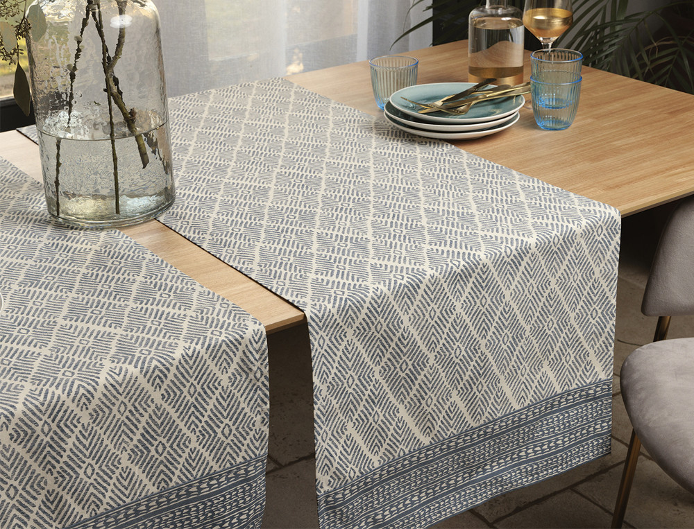 Chemin de table imprimé-Douceur minérale