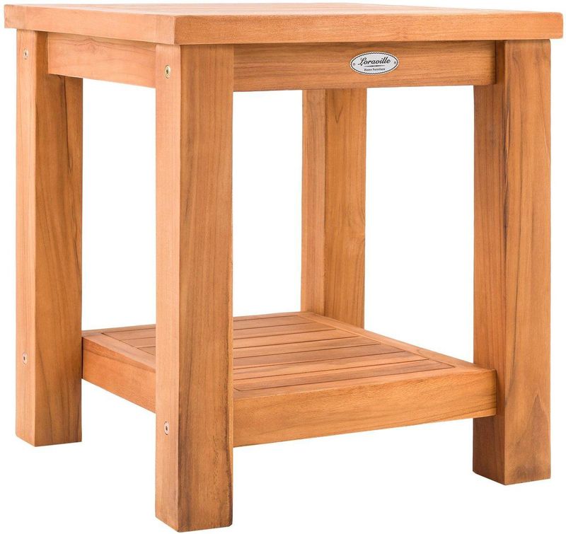 CLP - Keaton - Bijzettafel - Teak - Weerbestendig - Tuintafel voor Tuin Terras en Balkon