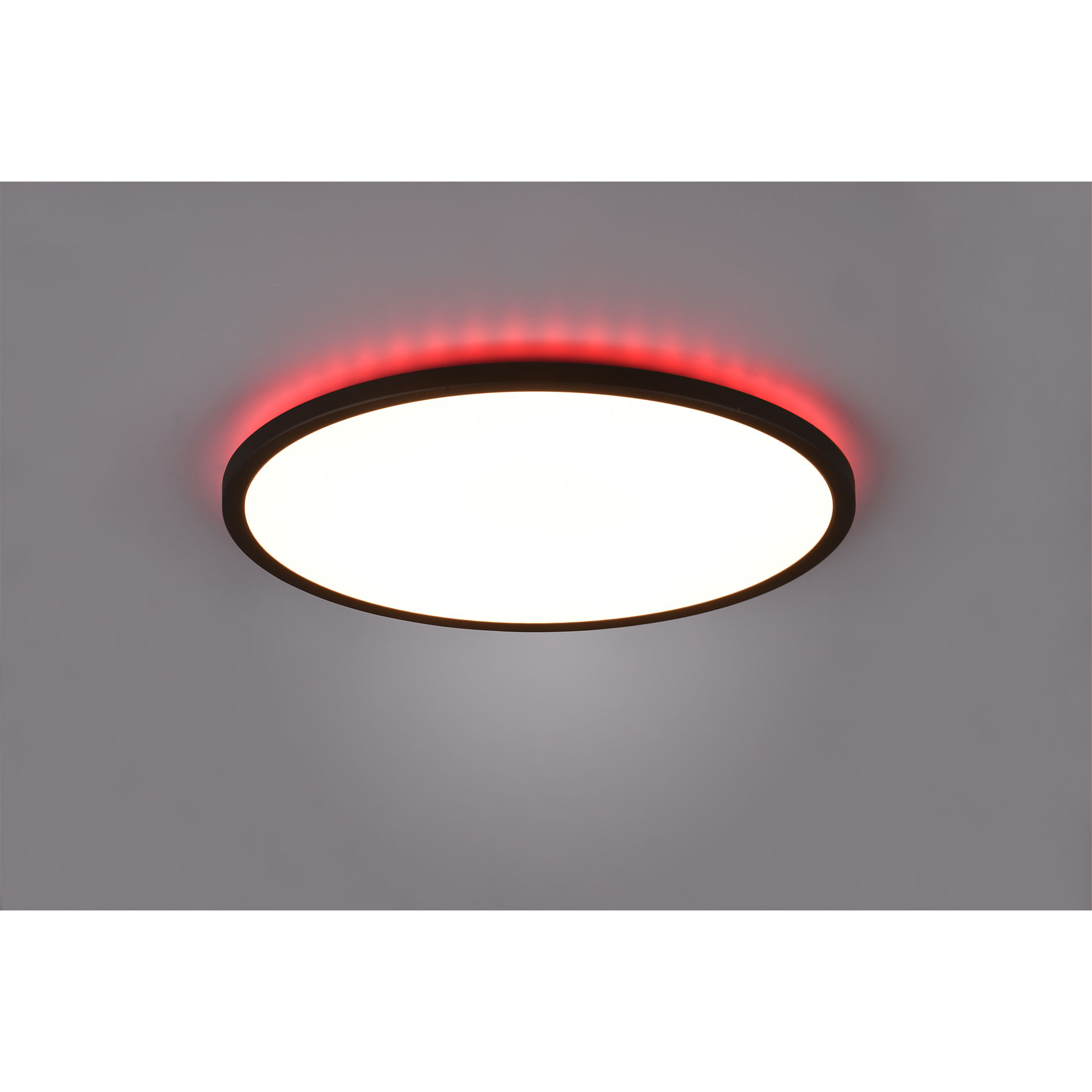 LED-RGB-Deckenleuchte - schwarz - dimmbar - mit Fernbedienung