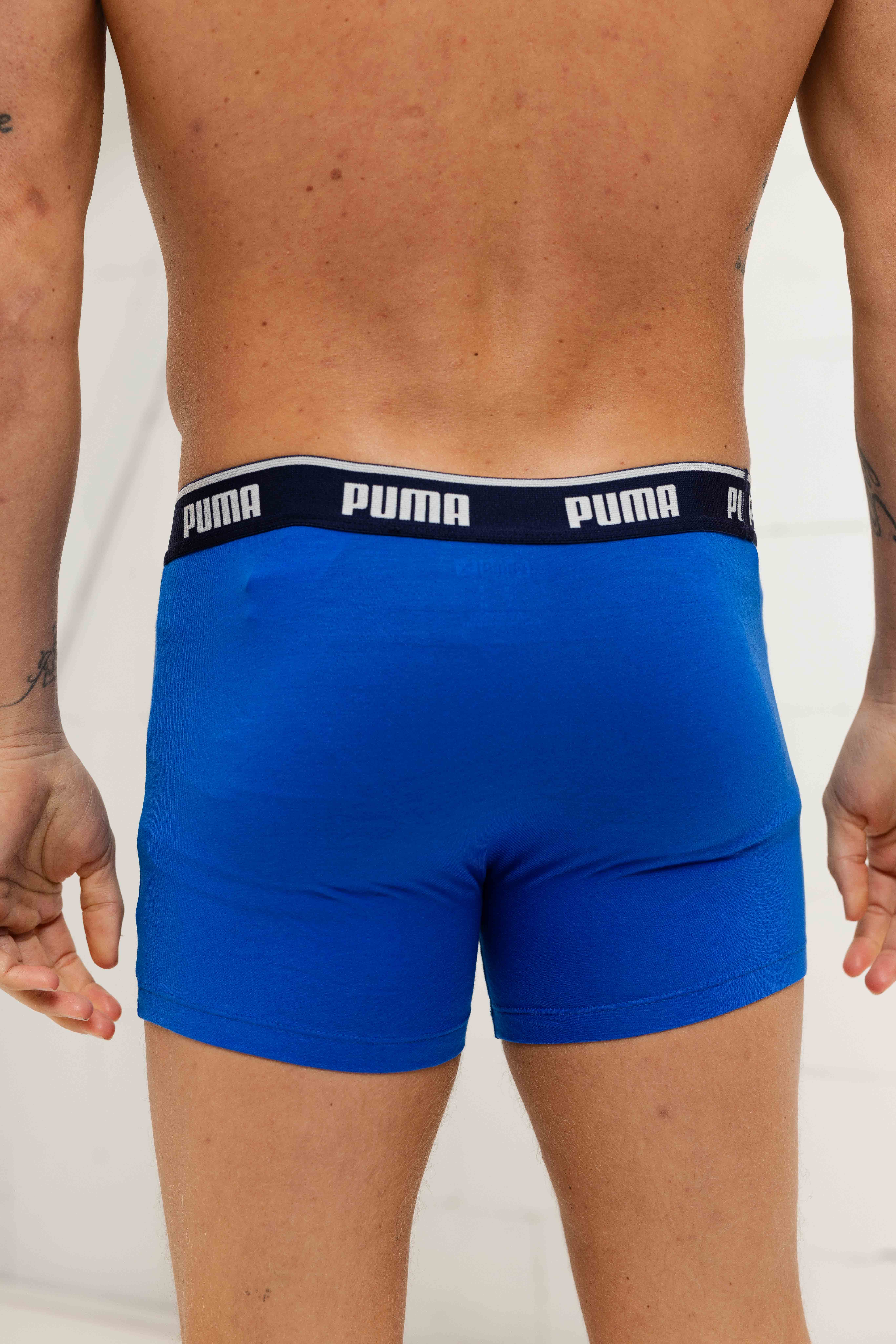 Puma Everyday Basic Boxershort Heren 3-Pack Blauw Combi