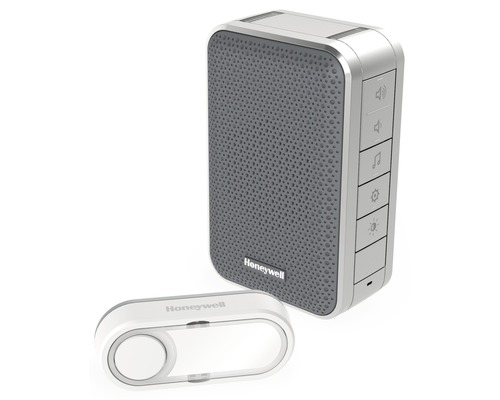 Honeywell DC313SG zilveren draadloze deurbel met drukknop