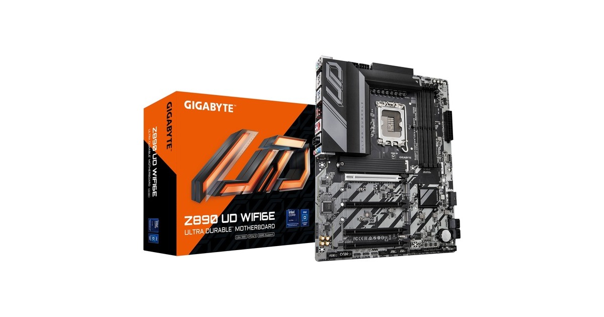 GIGABYTEZ890 UD WIFI6E socket 1851 moederbord  (RAID, 2.5Gb-LAN, Wi-Fi 6E, BT, Sound, ATX)