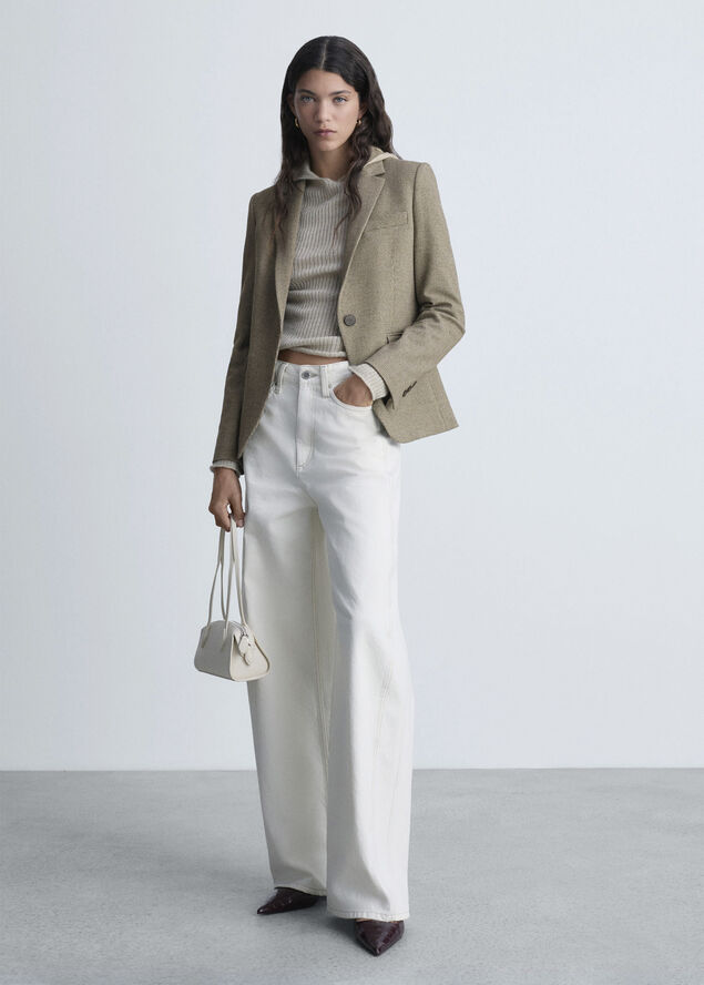 MANGO BLAZER. -- NAMSOS Brown