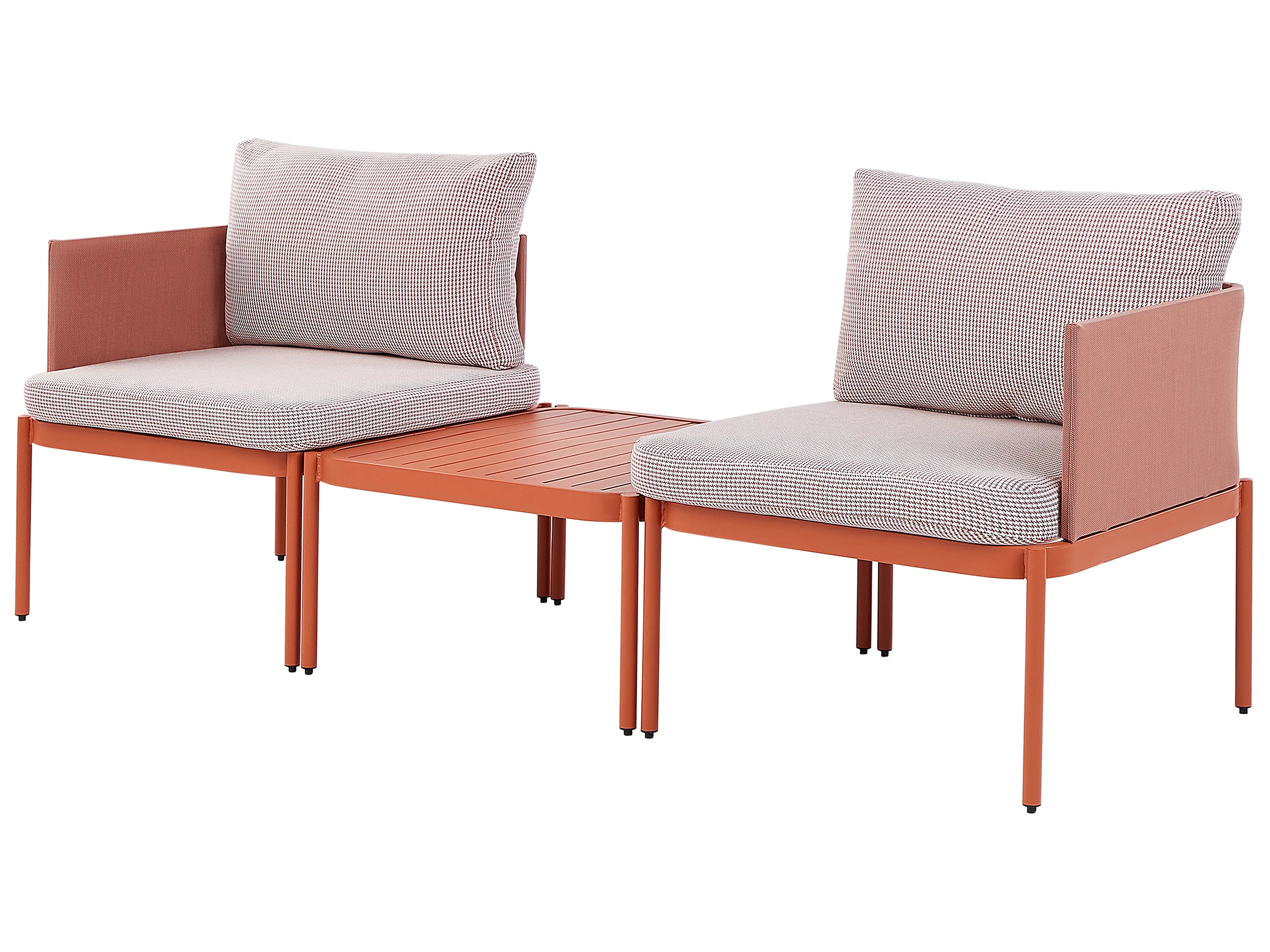Loungeset met tafel 2-zits TERRACINA Metaal Oranje