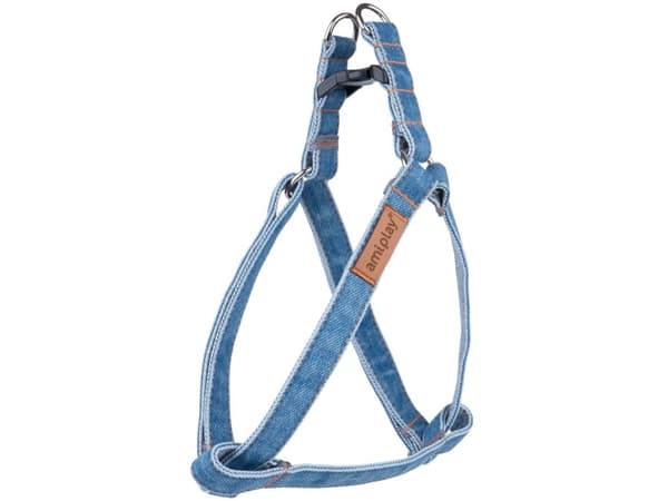 Amiplay Amiplay - hundesele, Denim Collection, størrelse L, 40-75 cm x 2 cm blå