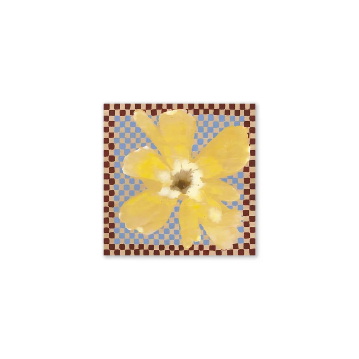 Paper Collective - Flower with Checks 03 Poster, 30 x 30 cm