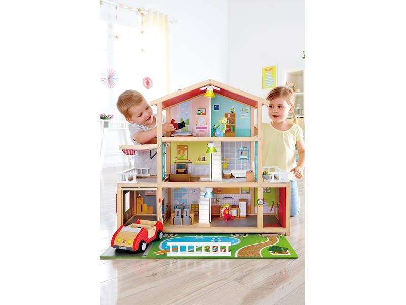 Hape Puppen-Villa Realistisches und robustes Puppenhaus