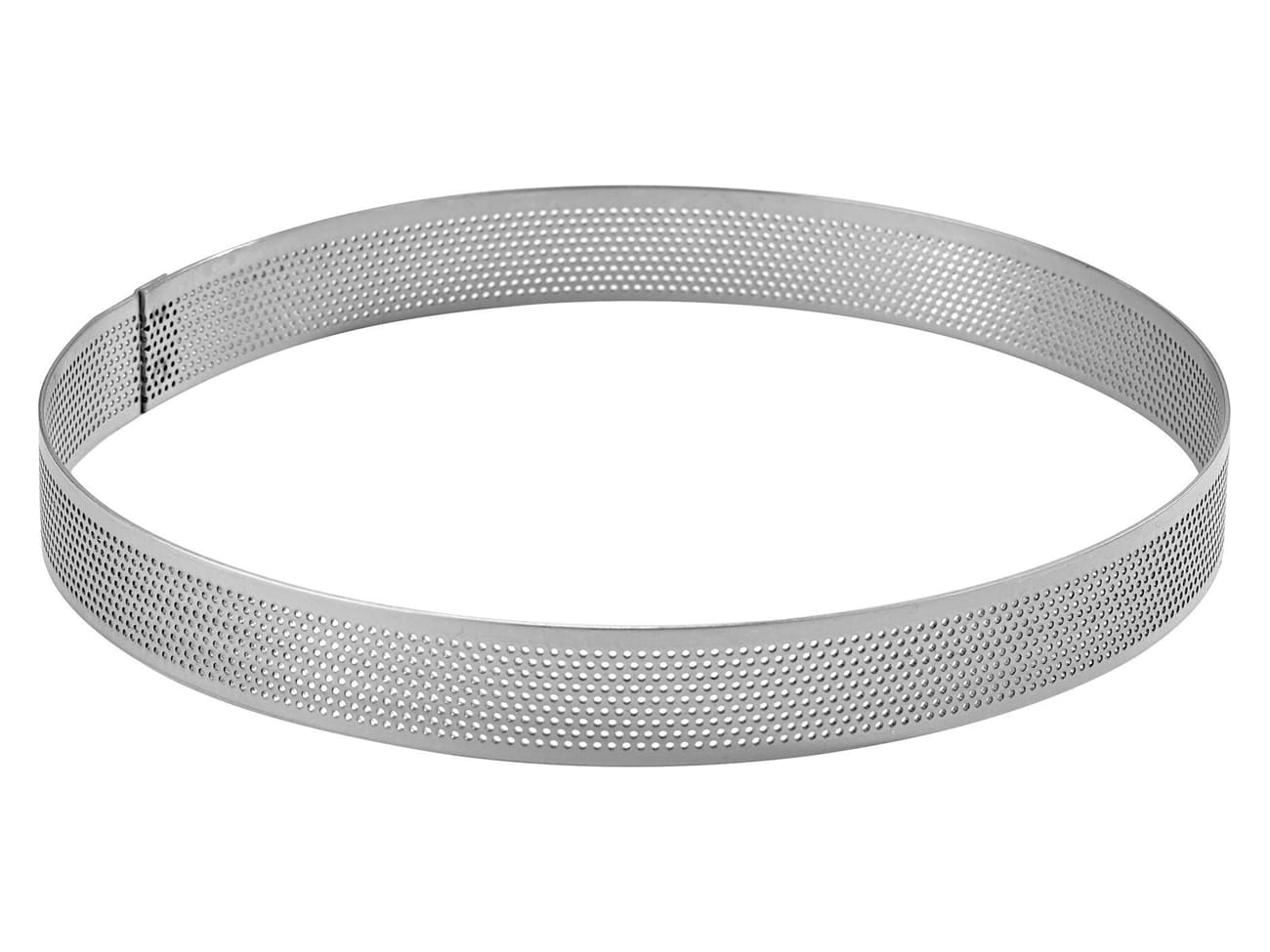 Cercle à tarte perforé inox - ht 2 cm - Ø 14 cm - Mallard Ferrière