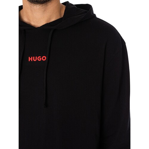 BOSS - Salón Vinculado Sudadera Con Capucha Negro