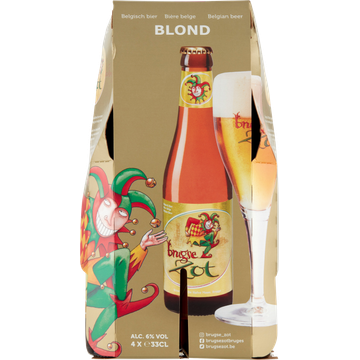 Brugse Zot - Belgisch Blond - Fles - 4 x 330ML