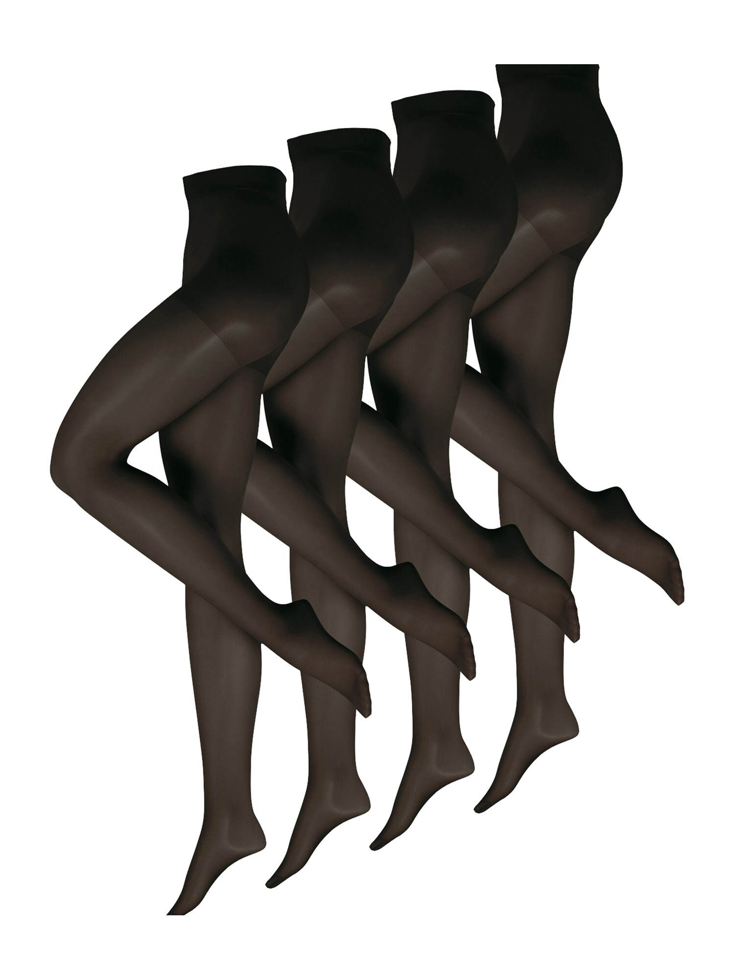 NUR DIE Damen Feinstrumpfhose Fit in Form, 40 Den 4er Pack