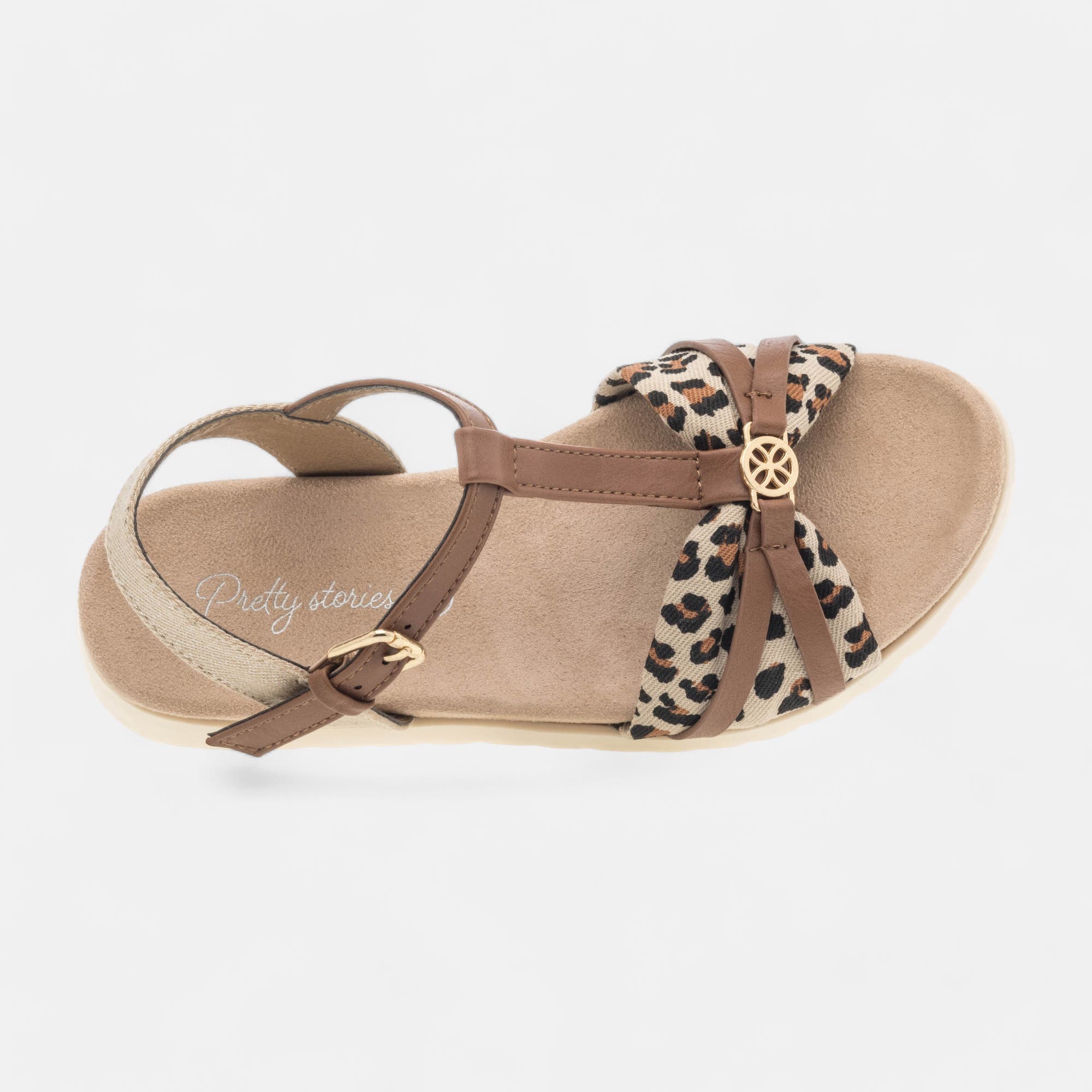 Nu-pieds Fille cognac