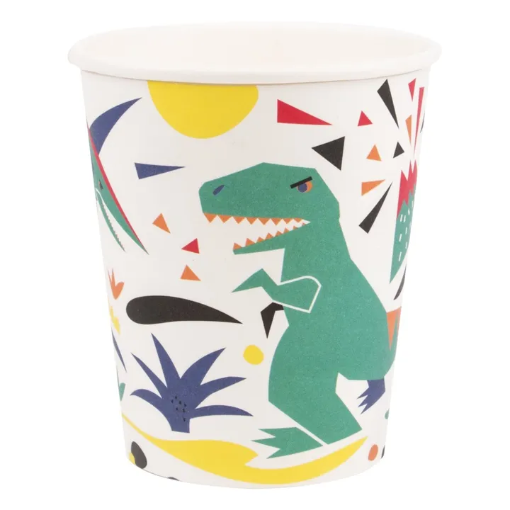 My Little Day Gobelets en carton dinosaure - Lot de 8